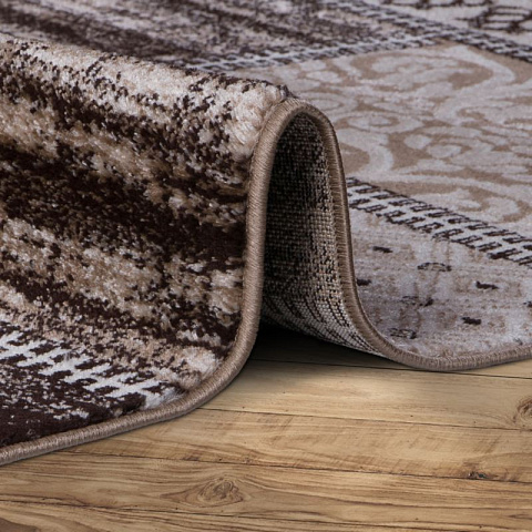 Российская бежевая ковровая дорожка домо 27014